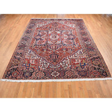 Load image into Gallery viewer, 8&#39;10&quot;x11&#39;8&quot; Chili Red, Antique Persian Heriz, Soft And Full Pile, Pure Wool, Sides And Ends Professionally Secured, Cleaned, Hand Knotted, Oriental Rug FWR484656