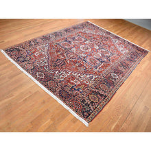Load image into Gallery viewer, 8&#39;10&quot;x11&#39;8&quot; Chili Red, Antique Persian Heriz, Soft And Full Pile, Pure Wool, Sides And Ends Professionally Secured, Cleaned, Hand Knotted, Oriental Rug FWR484656