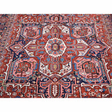 Load image into Gallery viewer, 8&#39;10&quot;x11&#39;8&quot; Chili Red, Antique Persian Heriz, Soft And Full Pile, Pure Wool, Sides And Ends Professionally Secured, Cleaned, Hand Knotted, Oriental Rug FWR484656