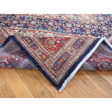 Load image into Gallery viewer, 7&#39;9&quot;x10&#39;10&quot; Cordovan Red, Persian Moud With Geometric Design, Natural Dyes, 100% Wool, Multiple Mahi Fish Design, Geometric Medallions, Hand Knotted, Oriental Rug FWR484668
