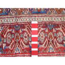 Load image into Gallery viewer, 7&#39;9&quot;x10&#39;10&quot; Cordovan Red, Persian Moud With Geometric Design, Natural Dyes, 100% Wool, Multiple Mahi Fish Design, Geometric Medallions, Hand Knotted, Oriental Rug FWR484668