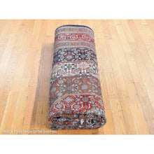 Load image into Gallery viewer, 7&#39;9&quot;x10&#39;10&quot; Cordovan Red, Persian Moud With Geometric Design, Natural Dyes, 100% Wool, Multiple Mahi Fish Design, Geometric Medallions, Hand Knotted, Oriental Rug FWR484668