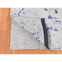 Load image into Gallery viewer, 10&#39;x14&#39;1&quot; Arctic Blue, Diminishing Cypress Tree with Medallion Design, Silk with Textured Wool Hand Knotted, Oriental Rug FWR484698