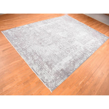 Load image into Gallery viewer, 9&#39;10&quot;x13&#39;10&quot; Seafoam Green, Wool And Silk Hand Knotted, Broken Persian Design, Oriental Rug FWR484716