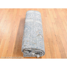 Load image into Gallery viewer, 7&#39;10&quot;x10&#39;2&quot; Laurel Green, Mughal Design, Pure Silk Hand Knotted, Oriental Rug FWR484728
