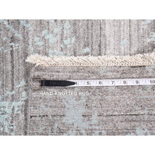 Load image into Gallery viewer, 8&#39;x10&#39; Sea Foam Green, Wool And Silk Hand Knotted, Broken Persian Design, Oriental Rug FWR484734
