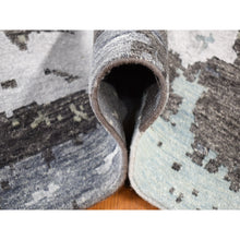 Load image into Gallery viewer, 10&#39;x14&#39;2&quot; Platinum Gray, Abstract Design, Denser Weave Pure Wool Hand Knotted, Oriental Rug FWR484764