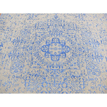 Load image into Gallery viewer, 8&#39;9&quot;x12&#39; Bayern Blue, Hand Loomed, Wool And Art Silk, Mamluk Design, Oriental Rug FWR484800