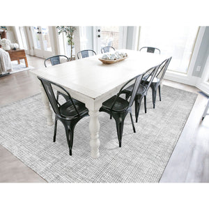 9'1"x12'1" Chetwode Green, Modern Criss Cross Intricate Design, Wool And Art Silk, Tone On Tone, Hand Loomed, Oriental Rug FWR484872