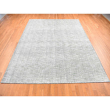 Load image into Gallery viewer, 9&#39;1&quot;x12&#39;1&quot; Chetwode Green, Modern Criss Cross Intricate Design, Wool And Art Silk, Tone On Tone, Hand Loomed, Oriental Rug FWR484872