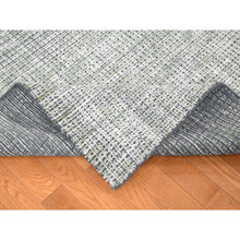 Load image into Gallery viewer, 9&#39;1&quot;x12&#39;1&quot; Chetwode Green, Modern Criss Cross Intricate Design, Wool And Art Silk, Tone On Tone, Hand Loomed, Oriental Rug FWR484872
