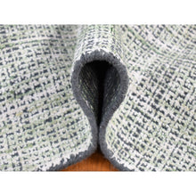 Load image into Gallery viewer, 9&#39;1&quot;x12&#39;1&quot; Chetwode Green, Modern Criss Cross Intricate Design, Wool And Art Silk, Tone On Tone, Hand Loomed, Oriental Rug FWR484872