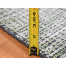Load image into Gallery viewer, 9&#39;1&quot;x12&#39;1&quot; Chetwode Green, Modern Criss Cross Intricate Design, Wool And Art Silk, Tone On Tone, Hand Loomed, Oriental Rug FWR484872