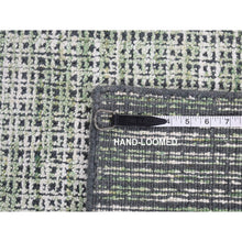 Load image into Gallery viewer, 9&#39;1&quot;x12&#39;1&quot; Chetwode Green, Modern Criss Cross Intricate Design, Wool And Art Silk, Tone On Tone, Hand Loomed, Oriental Rug FWR484872