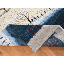 Load image into Gallery viewer, 9&#39;x12&#39; Ivory, Hand Knotted, Modern Folk Art Pictorial Tree Design, Lori Buft Gabbeh, Persian Soft And Plush Wool, Oriental Rug FWR484884