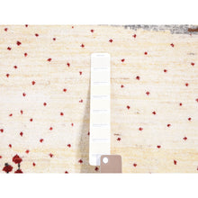 Load image into Gallery viewer, 9&#39;x12&#39; Ivory, Hand Knotted, Modern Folk Art Pictorial Tree Design, Lori Buft Gabbeh, Persian Soft And Plush Wool, Oriental Rug FWR484884