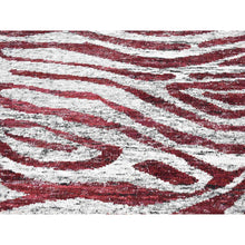 Load image into Gallery viewer, 9&#39;x11&#39;7&#39;&#39; Ivory, Man Made Silk, Hand Knotted With Tree Bark Design And Natural Abrash, Oriental Rug FWR484896