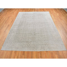 Load image into Gallery viewer, 8&#39;9&quot;x12&#39;1&quot; Taupe, Thick, Soft And Plush, Tone On Tone, Fine Jacquard Loomed Weave, Wool And Silk, Intricate And Erased Persian Design, Oriental Rug FWR484914