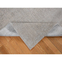 Load image into Gallery viewer, 8&#39;9&quot;x12&#39;1&quot; Taupe, Thick, Soft and Plush, Tone on Tone, Fine Jacquard Loomed Weave, Wool and Silk, Intricate and Erased Persian Design, Oriental Rug FWR484914