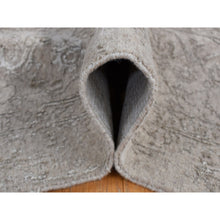 Load image into Gallery viewer, 8&#39;9&quot;x12&#39;1&quot; Taupe, Thick, Soft and Plush, Tone on Tone, Fine Jacquard Loomed Weave, Wool and Silk, Intricate and Erased Persian Design, Oriental Rug FWR484914