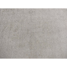 Load image into Gallery viewer, 8&#39;9&quot;x12&#39;1&quot; Taupe, Thick, Soft and Plush, Tone on Tone, Fine Jacquard Loomed Weave, Wool and Silk, Intricate and Erased Persian Design, Oriental Rug FWR484914