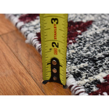 Load image into Gallery viewer, 8&#39;10&quot;x11&#39;9&quot; Vermilion Red, Thick, Man Made Silk, Modern Repetitive Colorful Tree Bark Motif With Abrash, Cropped Pile, Hand Knotted, Oriental Rug FWR484926