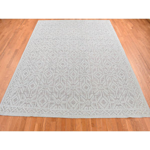 9'x12' Marian Blue, Oushak Design, Textured Wool, Hand Knotted, Oriental Rug FWR484938