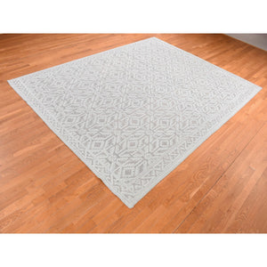 9'x12' Marian Blue, Oushak Design, Textured Wool, Hand Knotted, Oriental Rug FWR484938