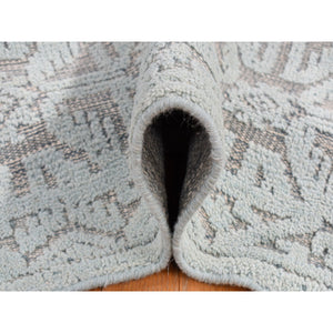 9'x12' Marian Blue, Oushak Design, Textured Wool, Hand Knotted, Oriental Rug FWR484938
