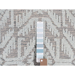 9'x12' Marian Blue, Oushak Design, Textured Wool, Hand Knotted, Oriental Rug FWR484938