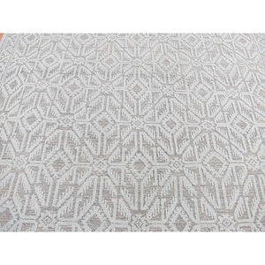 9'x12' Marian Blue, Oushak Design, Textured Wool, Hand Knotted, Oriental Rug FWR484938