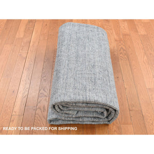 9'x12' Marian Blue, Oushak Design, Textured Wool, Hand Knotted, Oriental Rug FWR484938