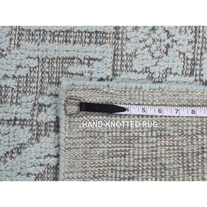 9'x12' Marian Blue, Oushak Design, Textured Wool, Hand Knotted, Oriental Rug FWR484938