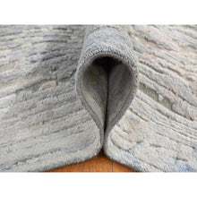 Load image into Gallery viewer, 8&#39;x10&#39;6&quot; Ivory, Pure Silk, Hand Knotted, Modern, Longer Soft Pile, Pastel Colors, Oriental Rug FWR484980