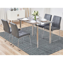 Load image into Gallery viewer, 7&#39;10&quot;x10&#39;3&quot; Goose Gray, Pure Silk With Textured Wool, Roman Key Design, Hand Knotted, Oriental Rug FWR484992