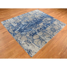 Load image into Gallery viewer, 8&#39;1&quot;x10&#39; Yale Blue, Wool And Silk, Abstract Design, Hand Knotted, Oriental Rug FWR484998