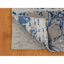 Load image into Gallery viewer, 8&#39;1&quot;x10&#39; Yale Blue, Wool And Silk, Abstract Design, Hand Knotted, Oriental Rug FWR484998