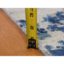 Load image into Gallery viewer, 8&#39;1&quot;x10&#39; Yale Blue, Wool And Silk, Abstract Design, Hand Knotted, Oriental Rug FWR484998