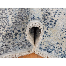 Load image into Gallery viewer, 8&#39;3&quot;x10&#39;2&quot; Cloud Gray, Pure Silk, Broken And Erased 15th Century Mamluk Dynasty Design, Vintage, Hand Knotted, Oriental Rug FWR485010