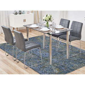 8'x9'10" Lavender Gray, Abstract Design, Soft And Luxurious, Wool And Silk, Hand Knotted, Oriental Rug FWR485016