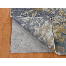 Load image into Gallery viewer, 8&#39;x9&#39;10&quot; Lavender Gray, Abstract Design, Soft And Luxurious, Wool And Silk, Hand Knotted, Oriental Rug FWR485016