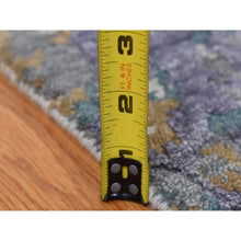 Load image into Gallery viewer, 8&#39;x9&#39;10&quot; Lavender Gray, Abstract Design, Soft And Luxurious, Wool And Silk, Hand Knotted, Oriental Rug FWR485016