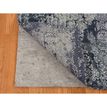 Load image into Gallery viewer, 7&#39;10&quot;x10&#39; Ash Gray, Jewellery Design, Tone On Tone, Soft And Luxurious, Half Wool And Half Silk, Hand Knotted, Oriental Rug FWR485028