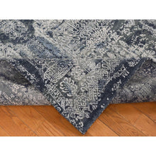 Load image into Gallery viewer, 7&#39;10&quot;x10&#39; Ash Gray, Jewellery Design, Tone On Tone, Soft And Luxurious, Half Wool And Half Silk, Hand Knotted, Oriental Rug FWR485028