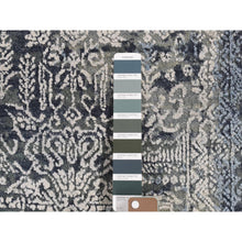 Load image into Gallery viewer, 7&#39;10&quot;x10&#39; Ash Gray, Jewellery Design, Tone On Tone, Soft And Luxurious, Half Wool And Half Silk, Hand Knotted, Oriental Rug FWR485028