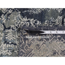 Load image into Gallery viewer, 7&#39;10&quot;x10&#39; Ash Gray, Jewellery Design, Tone On Tone, Soft And Luxurious, Half Wool And Half Silk, Hand Knotted, Oriental Rug FWR485028