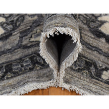 Load image into Gallery viewer, 9&#39;1&quot;x12&#39;6&quot; Cloud Grey, Natural Colors, Peshawar With Persian Mahal All Over Design, Pure Wool, Hand Knotted, Oriental Rug FWR485106