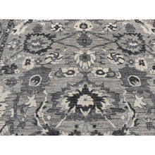 Load image into Gallery viewer, 9&#39;1&quot;x12&#39;6&quot; Cloud Grey, Natural Colors, Peshawar With Persian Mahal All Over Design, Pure Wool, Hand Knotted, Oriental Rug FWR485106