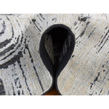 Load image into Gallery viewer, 10&#39;x14&#39;5&quot; Cloud Gray, The Cane Design, Pure Silk With Textured Wool, Hand Knotted, Oriental Rug FWR485112