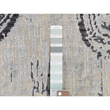 Load image into Gallery viewer, 10&#39;x14&#39;5&quot; Cloud Gray, The Cane Design, Pure Silk With Textured Wool, Hand Knotted, Oriental Rug FWR485112